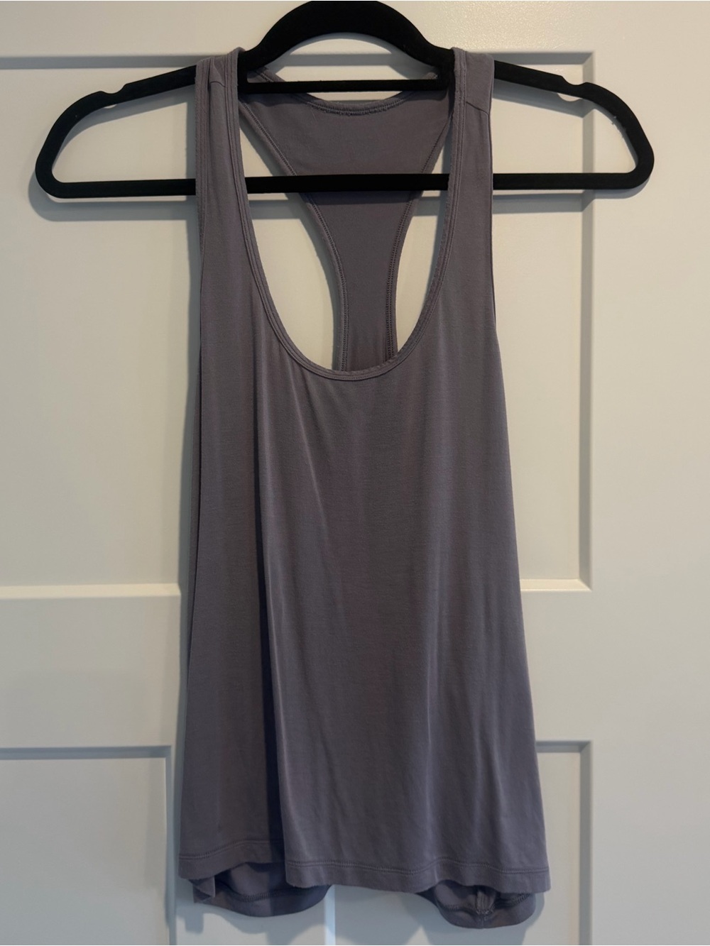 ALO Yoga Gray Fog Racerback Tank Top - Lightweight Active Tank